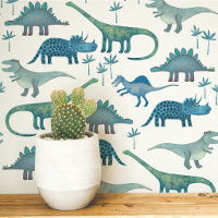 Pret-dinosauruspatroon blauw wit kinderen