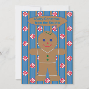 Pret en Fantasie Kerstman van Gemberkoek Feestdagenkaart