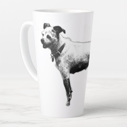 Prêt et convivial Terrier Mélange de café Mug (Angle gauche)