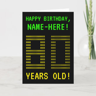 Pret, Geeky, OUDE Nerdy "80 JAAR!" De Kaart van de