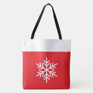Pret Nordische Sneeuwvlok Witte Rand Op Kerstmis R Draagtas