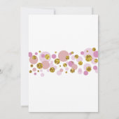 Prêt pour la pop Baby shower Pink Gold Invitation (Dos)