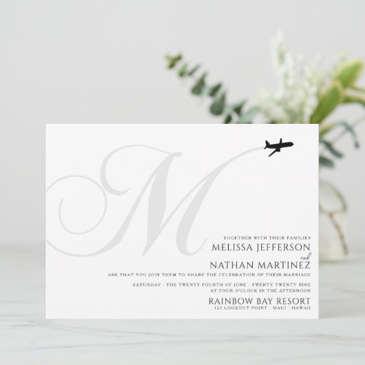 Prêt pour le décollage M Faire-part de mariage ini (Debout devant)