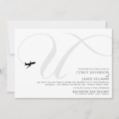 Prêt pour le décollage U Faire-part de mariage ini (Devant)