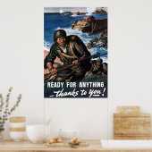 Prêt Pour Tout — Poster 2ÈME GUERRE MONDIALE (Cuisine)