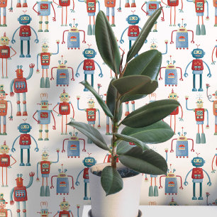 Pret-robotpatroon Behang