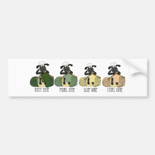 Pret-schaap-breien bumpersticker of elke andere st