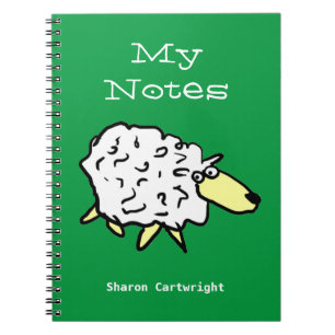 Pret schapen in cartoonstijl notitieboek