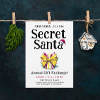 Pret Secret Santa Kleurrijke Cadeau Lint Waterverf