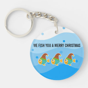 PRET VIS JE ZALIG KERSTFEEST SLEUTELHANGER