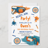 Prêt, Visez, Fête ! Fléchette | Invitation d'anniv (Devant)