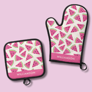 Pret watermeloen ovenwant & pannenlap set