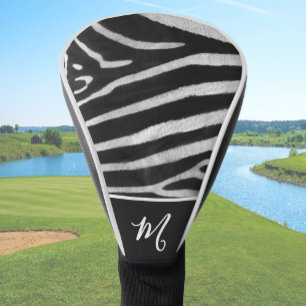 Pret zebra op maat naam dierprint golfheadcover