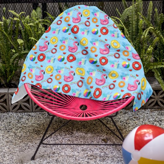 Pret zwembadfeest zwemstructuur strandlaken