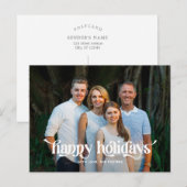 Pretbedrukt moderne kerstkaart ansichtkaart feestdagenkaart (Voorkant / Achterkant)