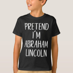 Pretend Abraham Abe Lincoln kostuum Halloween Simp T-shirt
