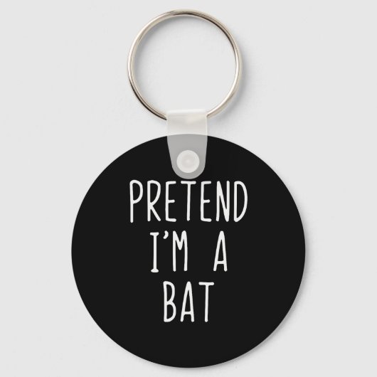 Pretend I'm A Bat Costume Halloween Funny Lazy Adu Sleutelhanger (Voorkant)