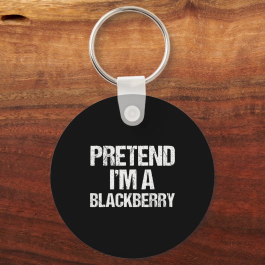 Pretend I'm A Blackberry Funny Lazy Halloween Cost Sleutelhanger (Voorkant)