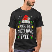 Pretend I'm A Christmas Tree Funny Christmas Costu T-shirt (Voorkant)