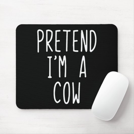 Pretend I'm A Cow Costume Halloween Funny Lazy Adu Muismat (Met muis)