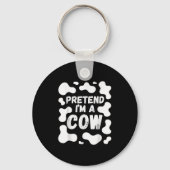 Pretend I'm A Cow Funny Halloween Sleutelhanger (Voorkant)
