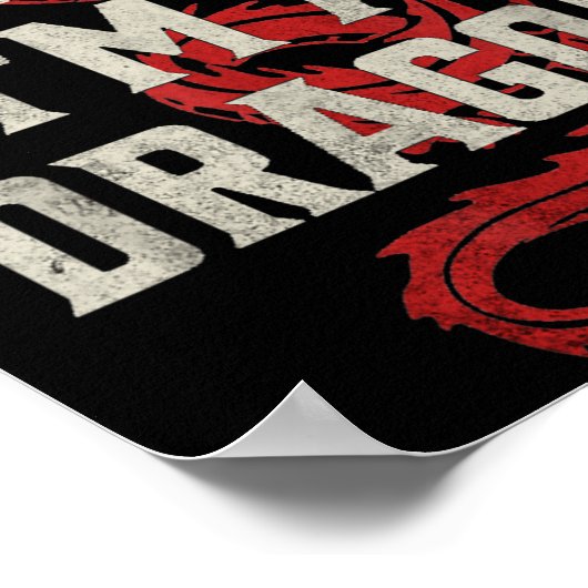 Pretend I'm A Dragon Funny Lazy Halloween Costume Poster (Hoek)