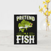 Pretend I'm A Fish B Funny Cute Lazy Halloween Cos Kaart (Gele Bloem)