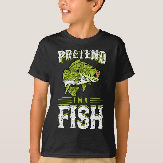 Pretend I'm A Fish B Funny Cute Lazy Halloween Cos T-shirt (Voorkant)