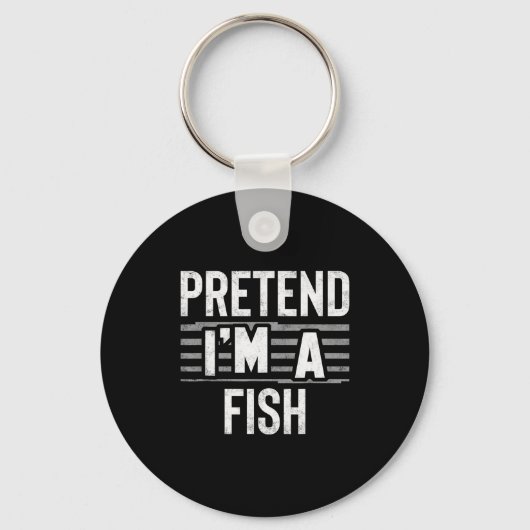 Pretend I'm A Fish Funny Halloween Costume Gift  Sleutelhanger (Voorkant)