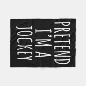 Pretend I'm A Jockey Costume Design  Fleece Deken (Voorkant (Horizontaal))