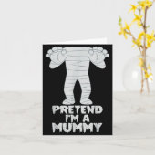 Pretend I'm A Mummy Funny Lazy Halloween Costume Kaart (Gele Bloem)