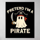 Pretend I'm A Rate Funny Halloween Ghost Costume M Poster (Voorkant)