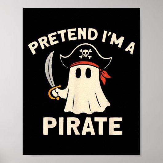 Pretend I'm A Rate Funny Halloween Ghost Costume M Poster (Voorkant)