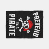 Pretend I'm A Rate Funny Lazy Easy Diy Halloween C Fleece Deken (Voorkant (Horizontaal))