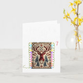 Pretend I'm A Reindeer Funny Deer Xmas Lights Ugly Kaart (Gele Bloem)
