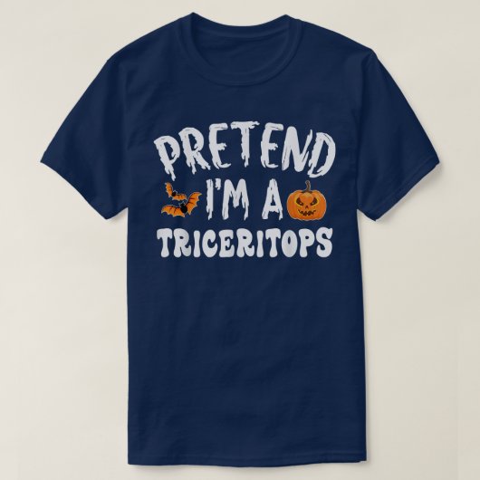 Pretend Im A Triceritops Halloween Costume Men Wom T-shirt (Design voorkant)
