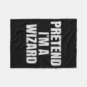 Pretend I'm A Wizard Lazy Easy Halloween Family Co Fleece Deken (Voorkant (Horizontaal))