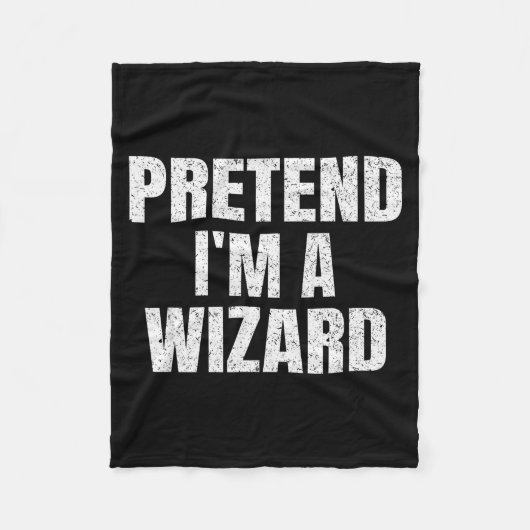 Pretend I'm A Wizard Lazy Easy Halloween Family Co Fleece Deken (Voorkant)
