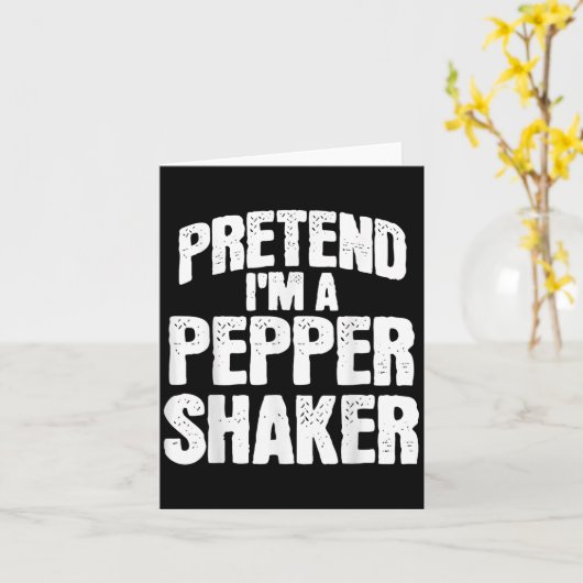 Pretend I'm Pepper Shaker Funny Matching Halloween Kaart (Gele Bloem)