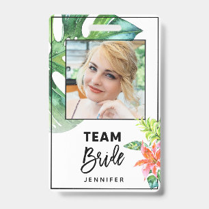 Pretentielandelijke Tropische Team Bruid Bachelore Badge
