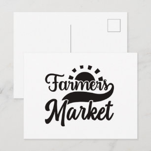 Pretentieloze boerenmarkt woordkunst  briefkaart
