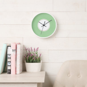 Pretentieloze geometrische saliegroene witte tegel