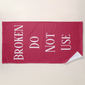 Pretentieloze humor typografie strandhanddoek strandlaken (Voorkant)