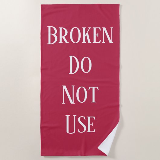 Pretentieloze humor typografie strandhanddoek strandlaken (Voorkant)