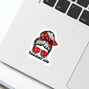 Pretentieloze Rommelige Knot Onderwijzer School Ro Sticker