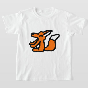 Pretentieloze tekening van een vos t-shirt