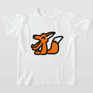 Pretentieloze tekening van een vos t-shirt