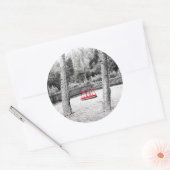 Pretentieuze Art shot Ronde Sticker (Envelop)