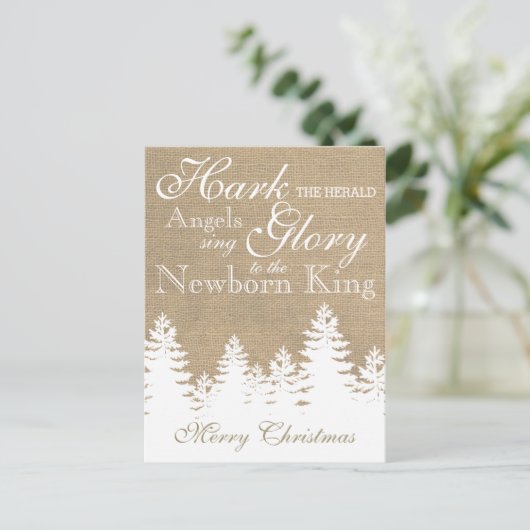 Prêtez l'oreille la carte de Noël chrétienne des (Debout devant)