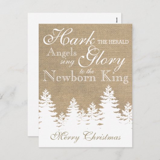 Prêtez l'oreille la carte de Noël chrétienne des (Devant / Derrière)